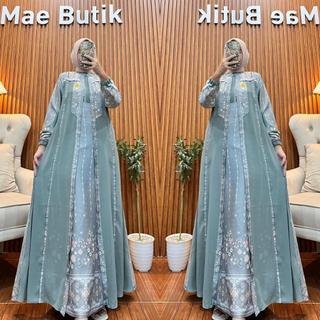 Gamis Bilqis Maxmara silk premium kombinasi ceruty babydoll
