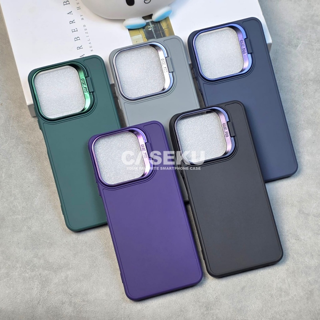 Realme Note 70 Case Flannel Stand Macaron Stand Ring Camera