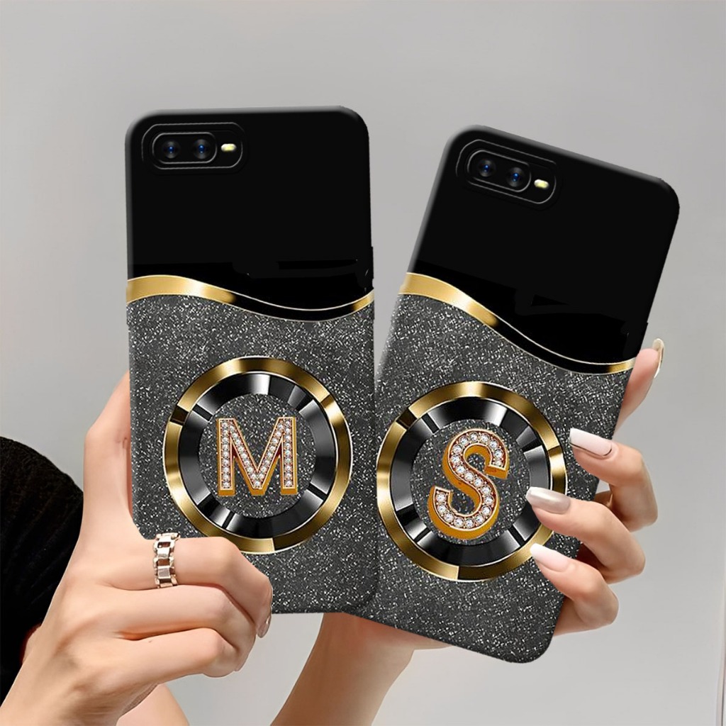 (FA-01) OPPO A3S - REAL C1 Softcase Procamera Silicon Case motif cicle kapetal ตัวอักษร เทาเข้ม Sili