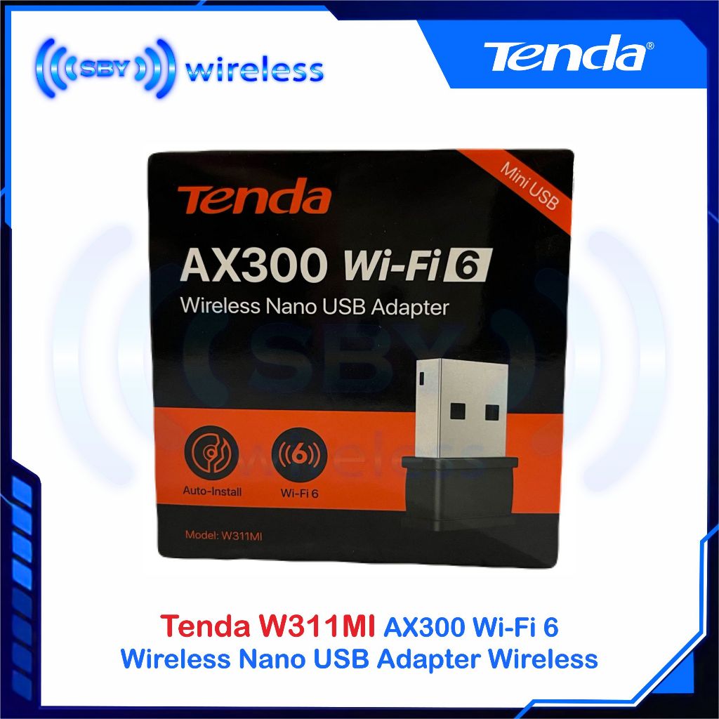 Tenda W311MI, AX300 Wi-Fi 6 อะแดปเตอร์ USB นาโนไร้สาย