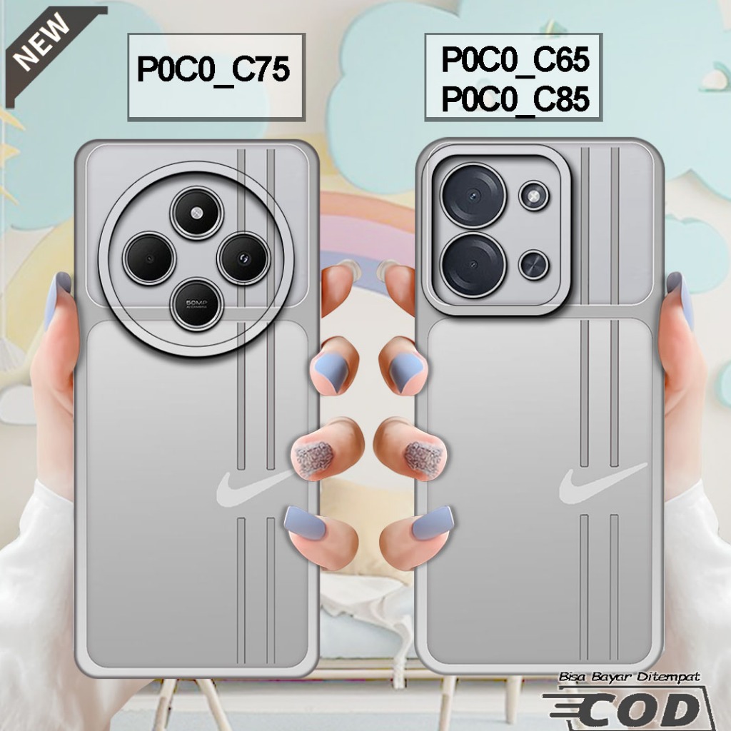 เคส Xiaomi POCO C85 2025 - เคส POCO C75 2024 - POCO C65 2023 _เคสซิลิโคนสีดําใสเย็น