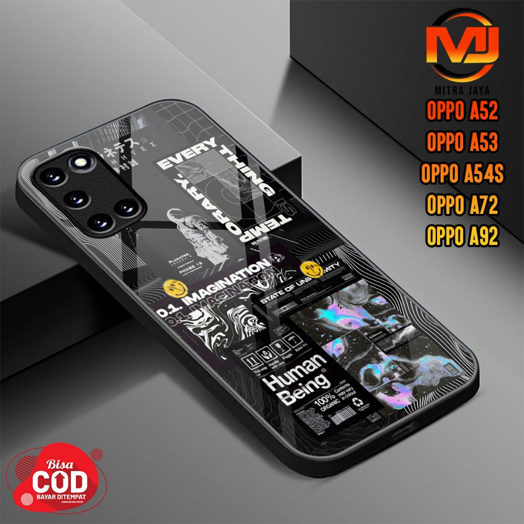 OPPO A52 / A53 / A54S / A72 / A92 Case - Mitra Jaya - Fashion Case Abstract Aesthetic Casing Hp Case