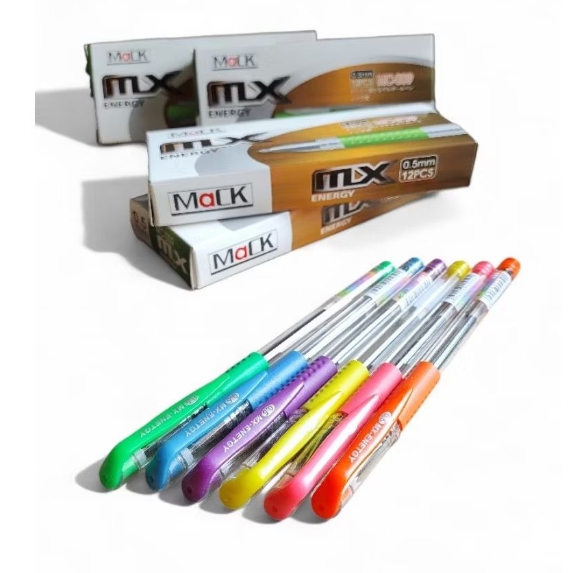 ปากกาลูกลื่น Gel Ink 0.5 mx energy mc009 เนื้อหา 12 ชิ้น/1 โหล