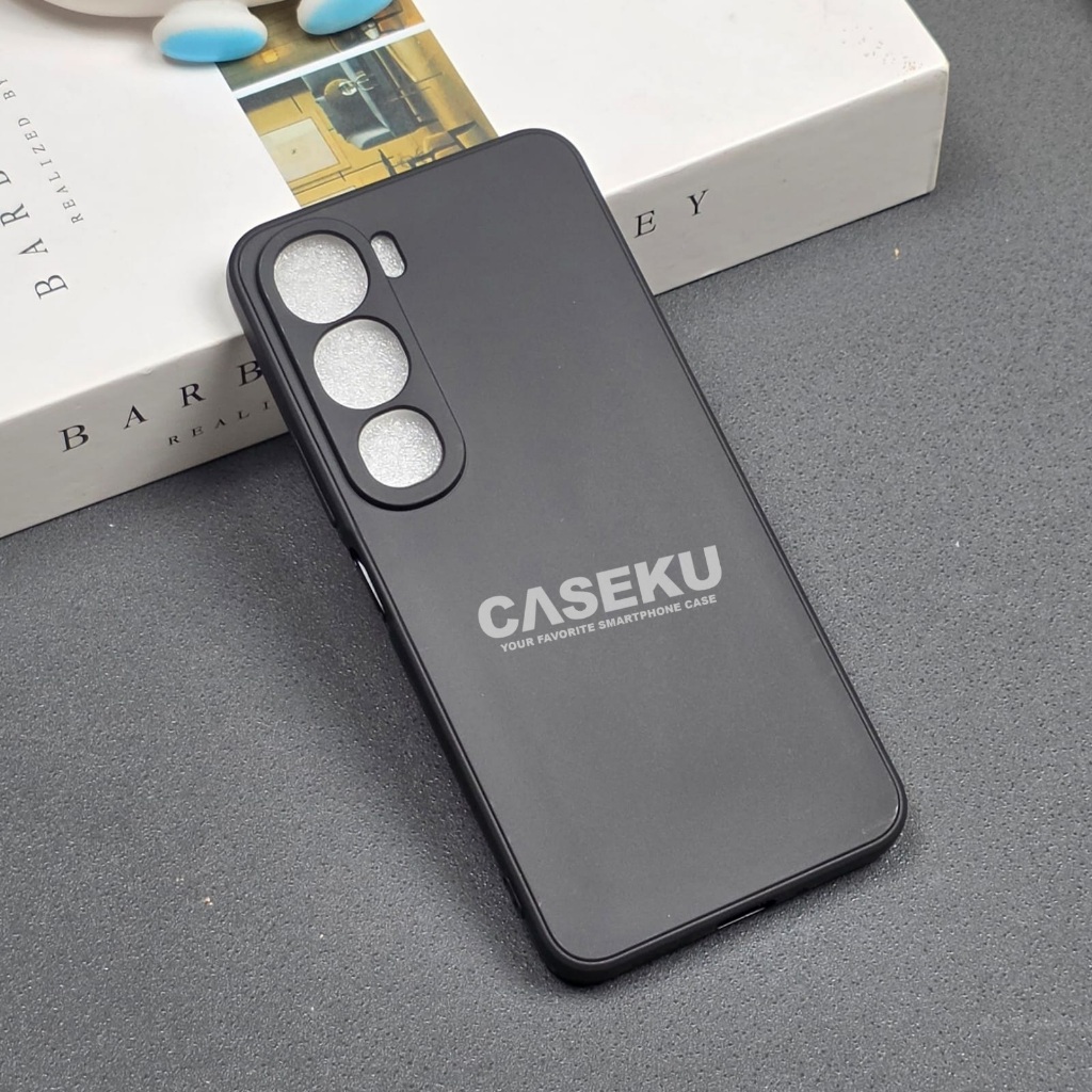 Vivo Y21D Case Softcase Candy Macaron Square Black Plain Case Vivo Y21D