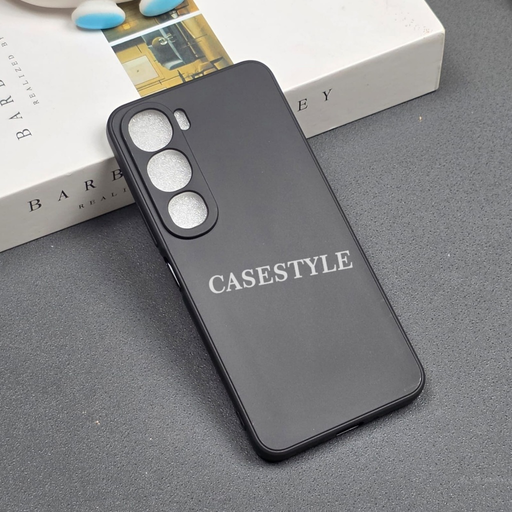 Vivo Y21D Softcase Candy Macaron Square Black Plain Case Vivo Y21D - Casestyle
