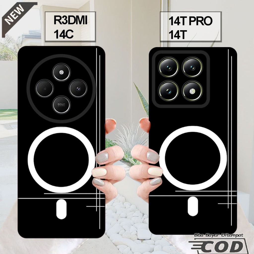 เคส XIAOMI REDMI 14C - เคส XIAOMI 14T - เคส XIAOMI 14T PRO _ปลอกซิลิโคนยืดหยุ่นใสสีดํา