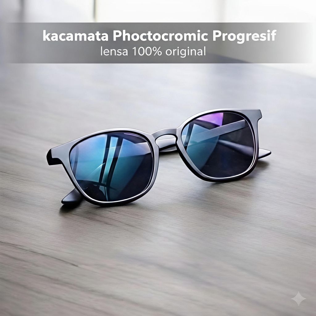 PROGRESSIVE PHOTOCHROMIC GLASSES COLOR CHANGING ORIGINAL PLUS LENS OPTICAL ORIGINAL LENS