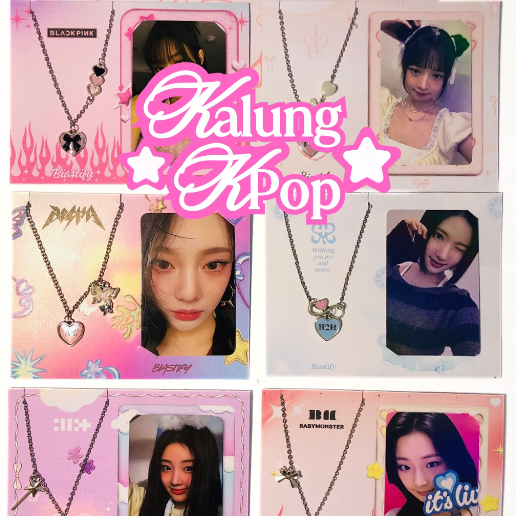 KPOP FANMADE สองครั้ง BLACKPINK AESPA IVE BABY MONSTER ILLIT H2H สร้อยคอ