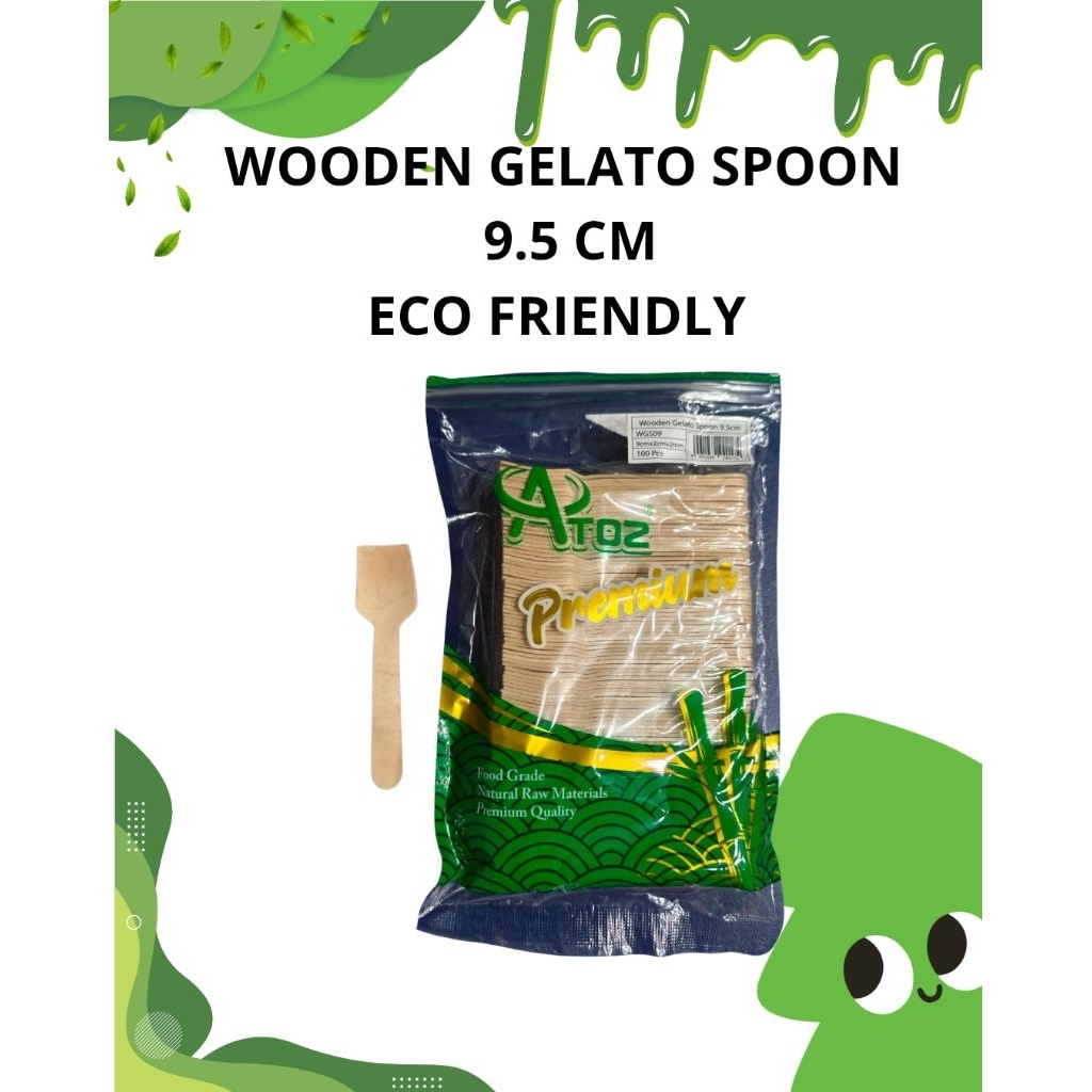 WOODEN GELATO SPOON 9.5 CM | 9.5 ซม. GELATO SPOON | GELATO SPOON
