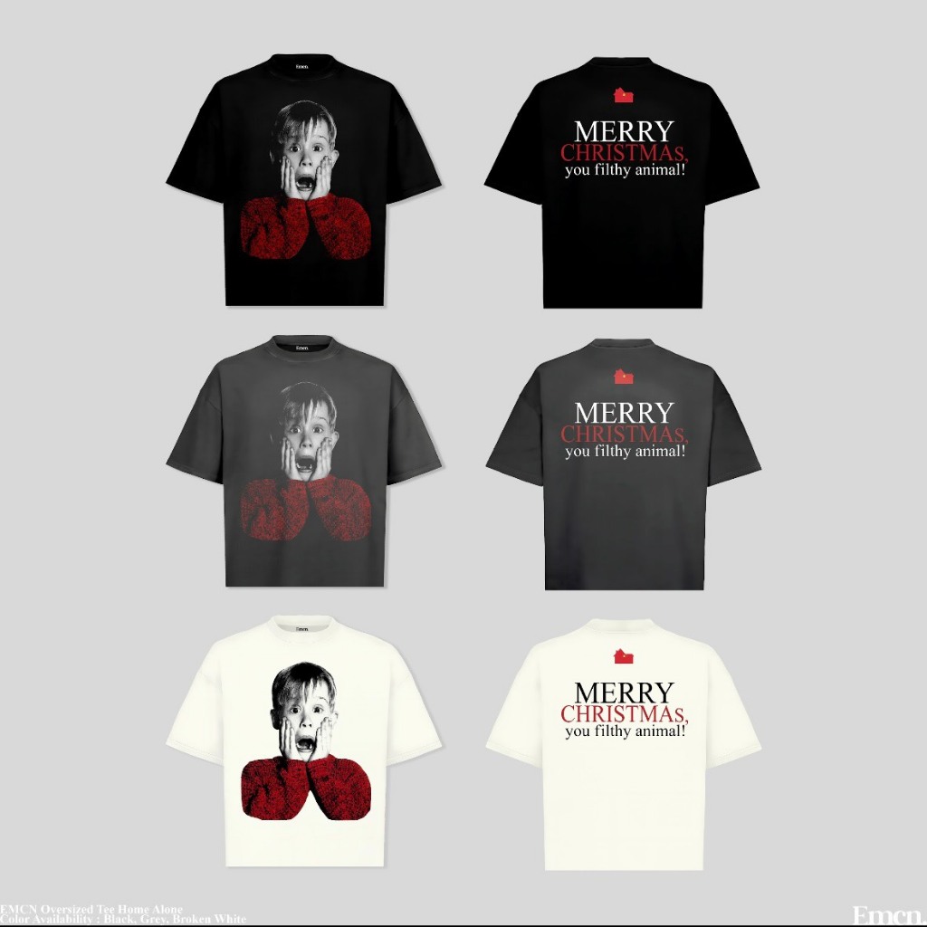 EMCN เสื้อยืดโอเวอร์ไซส์ Home Alone V2