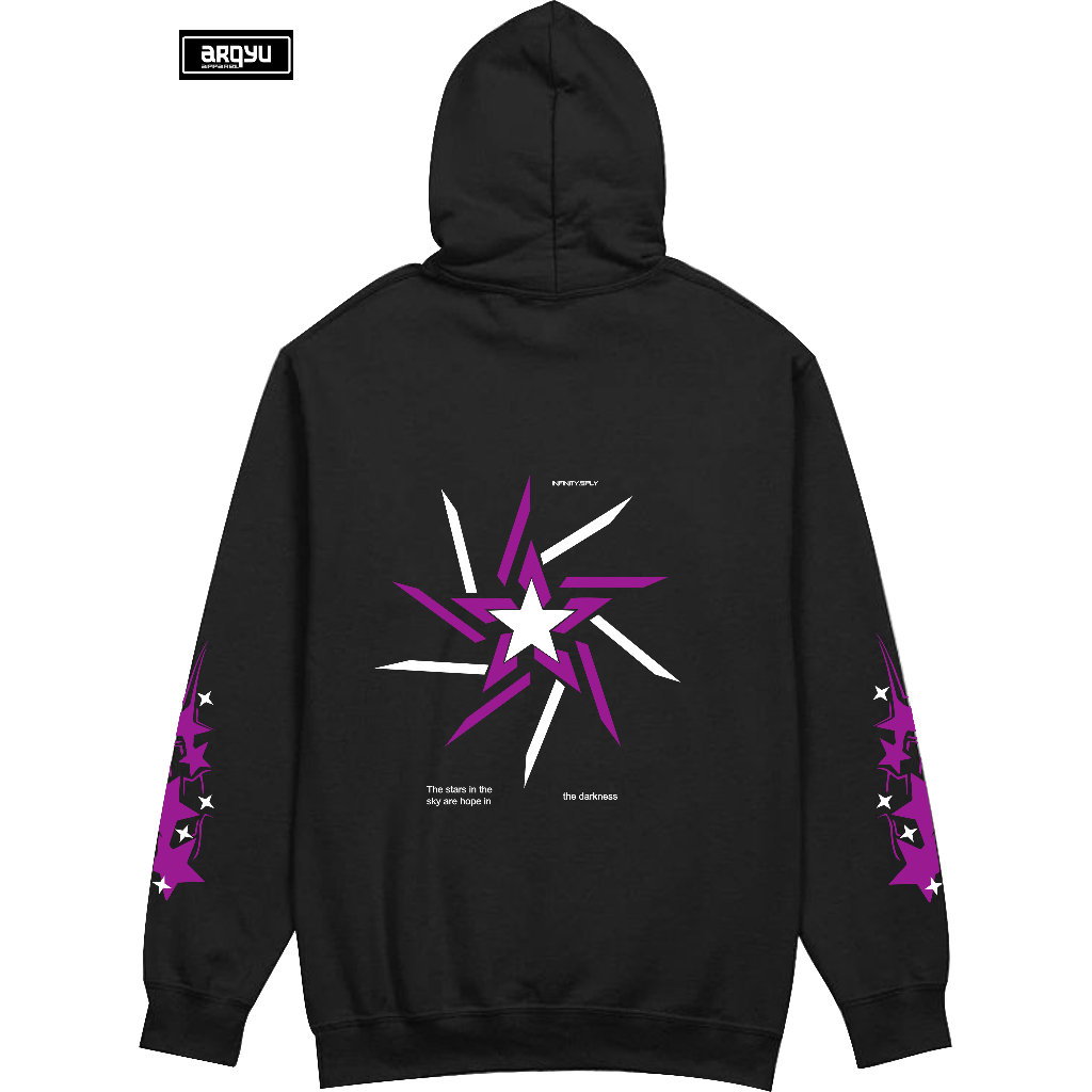 Arqyu Sweater Nyala series STARLIGHT Fleece สีดํา UNISEX