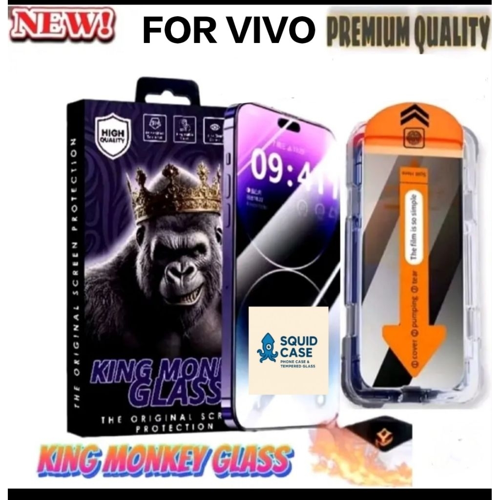 GORILLA+ TEMPERED GLASS [ANTIXY] MONKEYKING EASY INSTALL AUTO ALIGN TECH VIVO V SERIES V9 V11 V11 PR