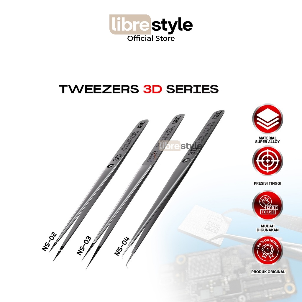 HP I2C TWEEZERRS 3D SERIES ORIGINAL - I2C TWEEZERRS NS-02 NS-03 NS-04 SUPER ALLOY 14.5CM 3D EXTRA HA