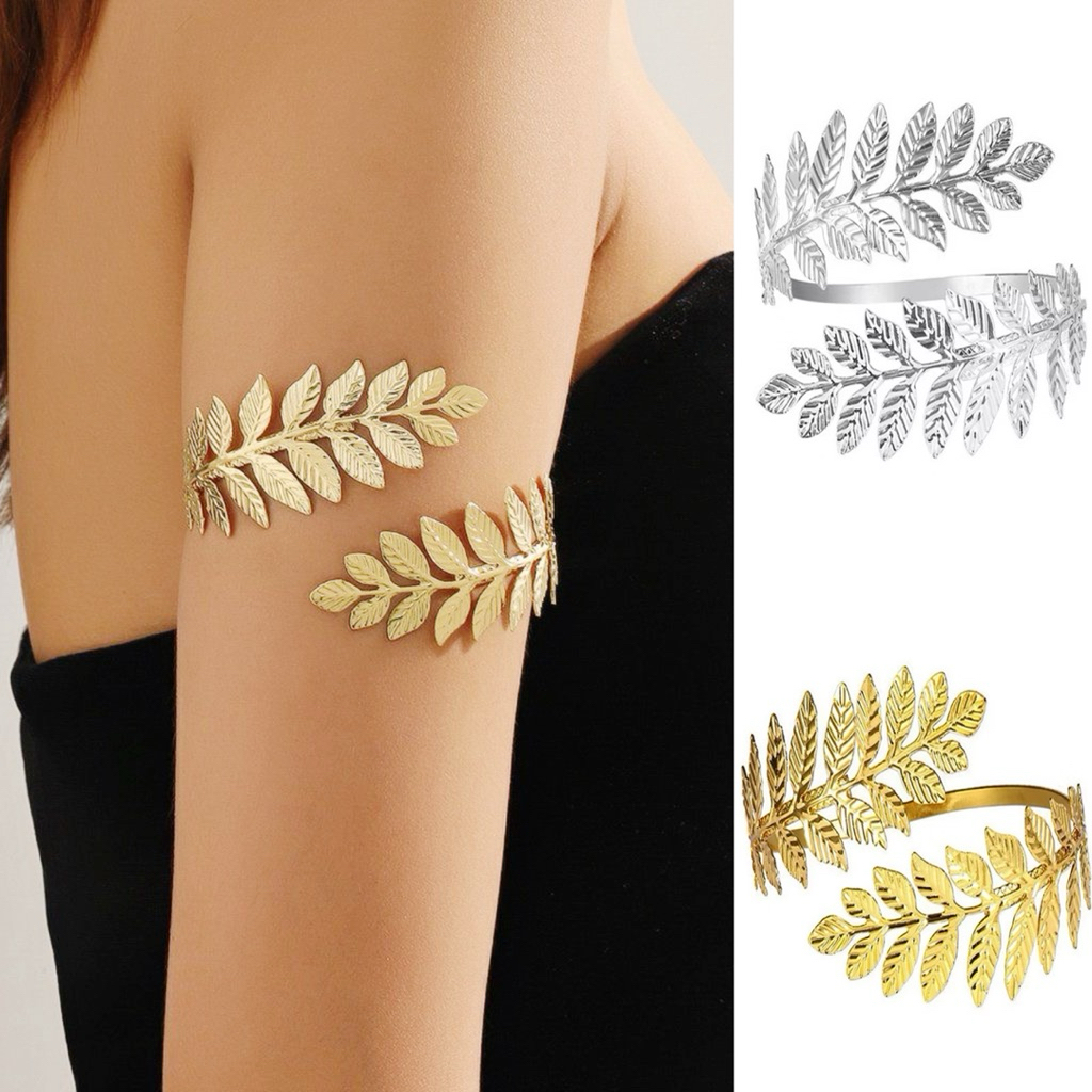 Leaf Arm Cuff ArmLee Leaf Arm Bracelet Openning Armcuff Bracelet