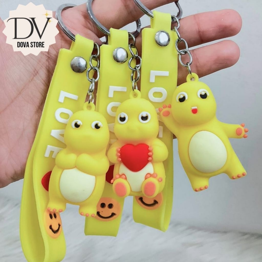 GANTUNGAN NAILONG PREMIUM RUBBER KEYCHAIN CUTE CHARACTER KEYCHAIN ราคาพวงกุญแจ
