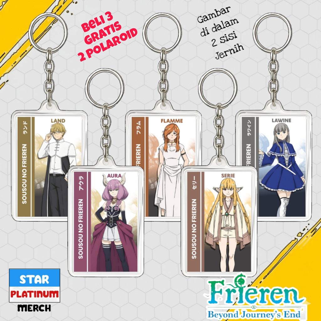 พวงกุญแจ GANTUN Sou no Frieren - พวงกุญแจ End ของ Frieren Beyond Journey - พวงกุญแจอนิเมะ - Frieren 