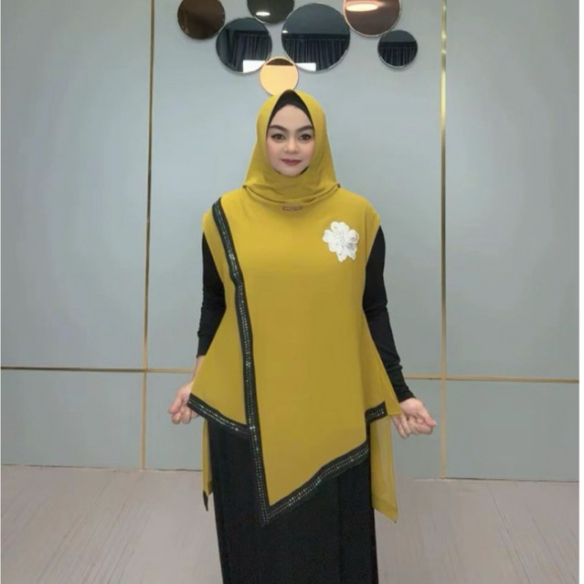 ราชินีซ่า TUNIC HIJAB| ฮิญาบสําเร็จรูป | ฮิญาบสําเร็จรูป | ทูนิค ฮิจาบ| ปาร์ตี้ปาร์ตี้