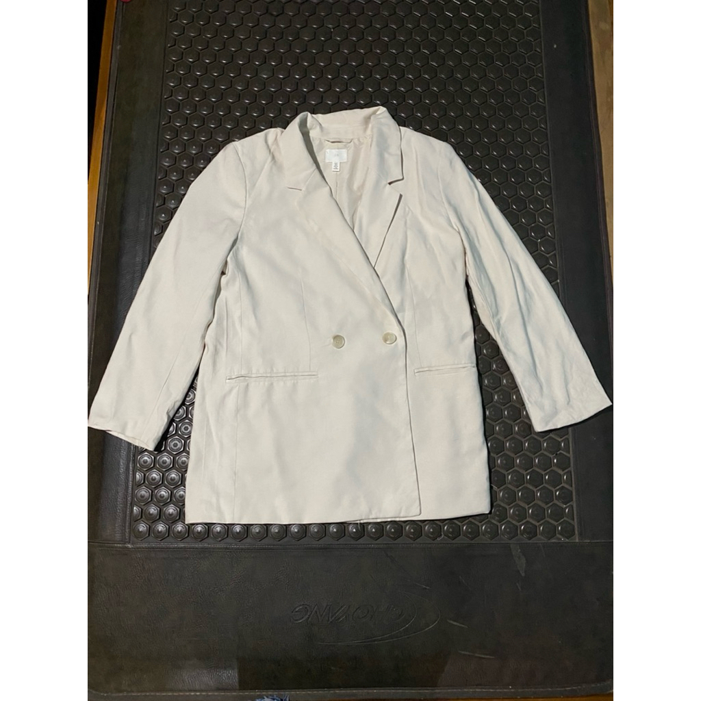 H&M CREAM LUXURIOUS BRANDED KIMONO JACKET BLAZER