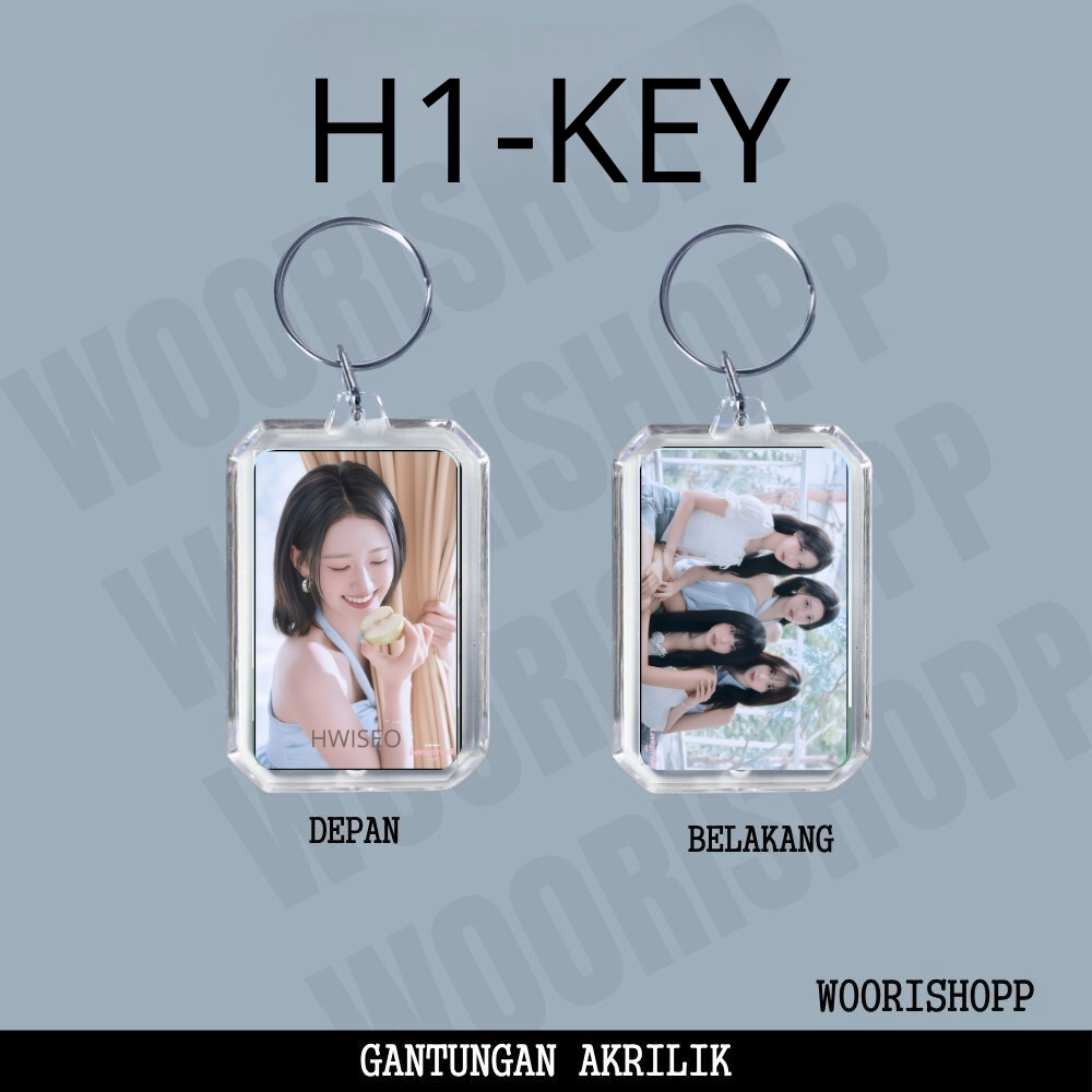 GANTUNGAN ACRYLIC KEYCHAIN H1-KEY LOVESTRAUCK KEYCHAIN ACRYLIC พวงกุญแจ KPOP UNOFFICIAL HWISEO RIINA