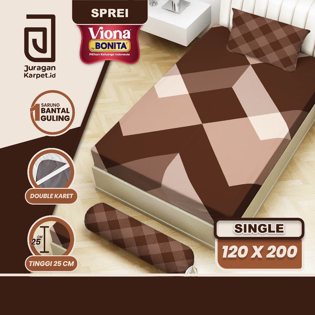 VIONA SINGLE BEDSHEET 120X200