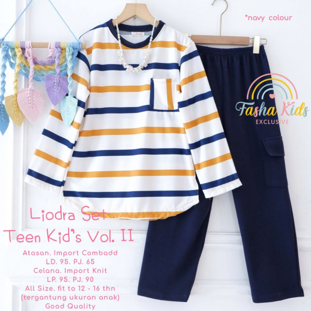 BIMY SHOP [FASHA KIDS ดั้งเดิม 100%] ชุด LIODRA TEEN KIDS VOL 2 GIRLS PANTS SET