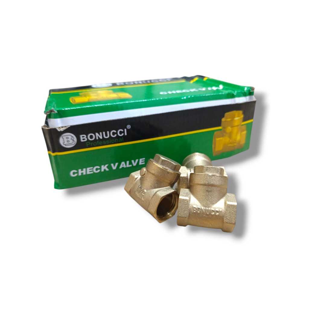 เช็ควาล์ว 1/2 นิ้ว BONUCCI One-Way Water Valve 1/2" ทองเหลืองน้ําหัวนม Swing Check Valve