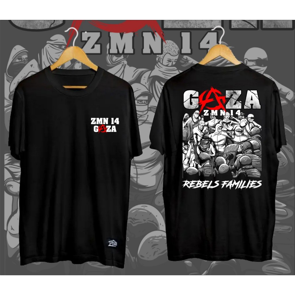 เสื้อยืด GAZA ZMN14 l เสื้อยืดครอบครัว GAZA REBELS