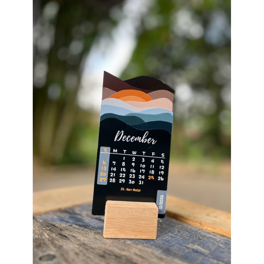 MINI WOODEN CALENDAR - CALENDAR 2026