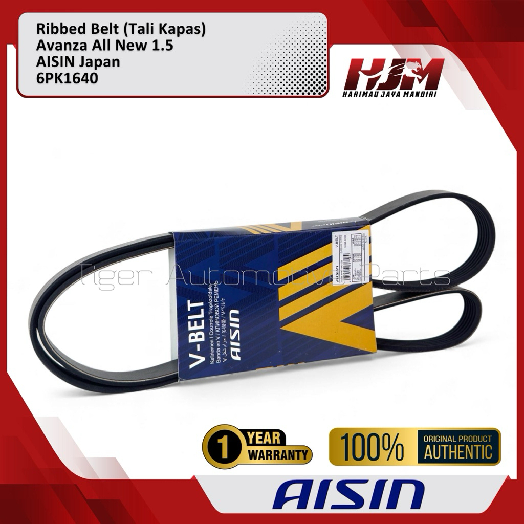 สายพานยาง AISIN Japan Avanza Xenia All New 1.5 6PK1640 Original - สายพานพัดลม