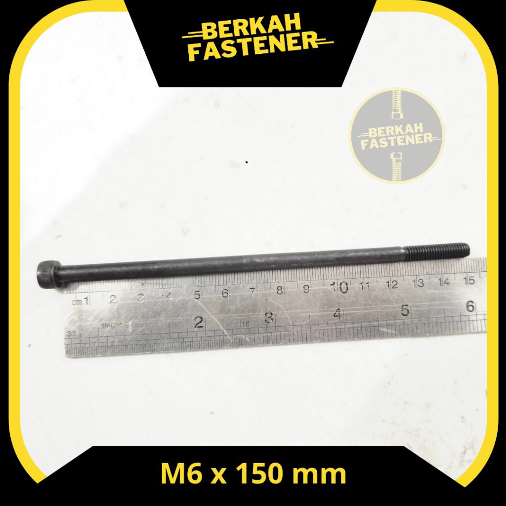 กลอนเหล็ก L 12.9 M6 x 150 มม