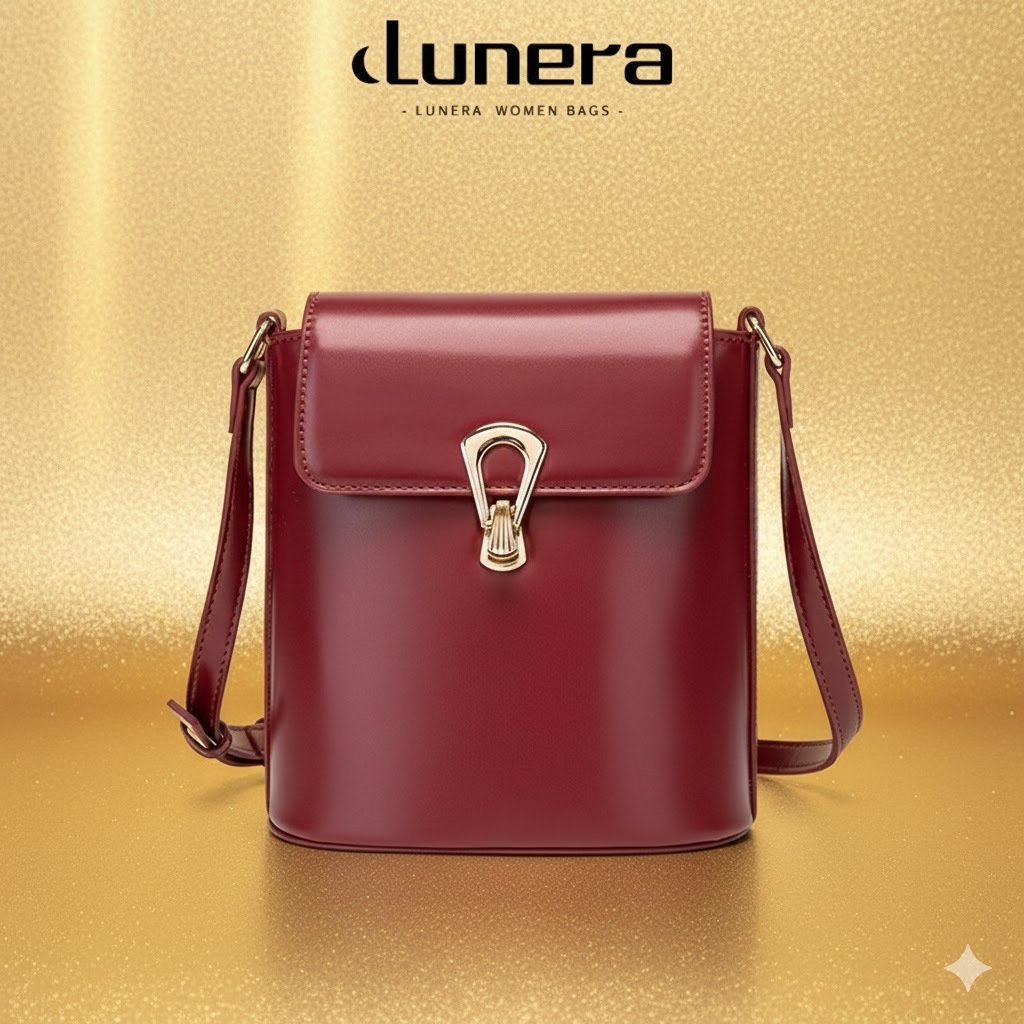 LUNAR - Womens Mini Vintage PU Leather Sling Bag - Auburn Luxe