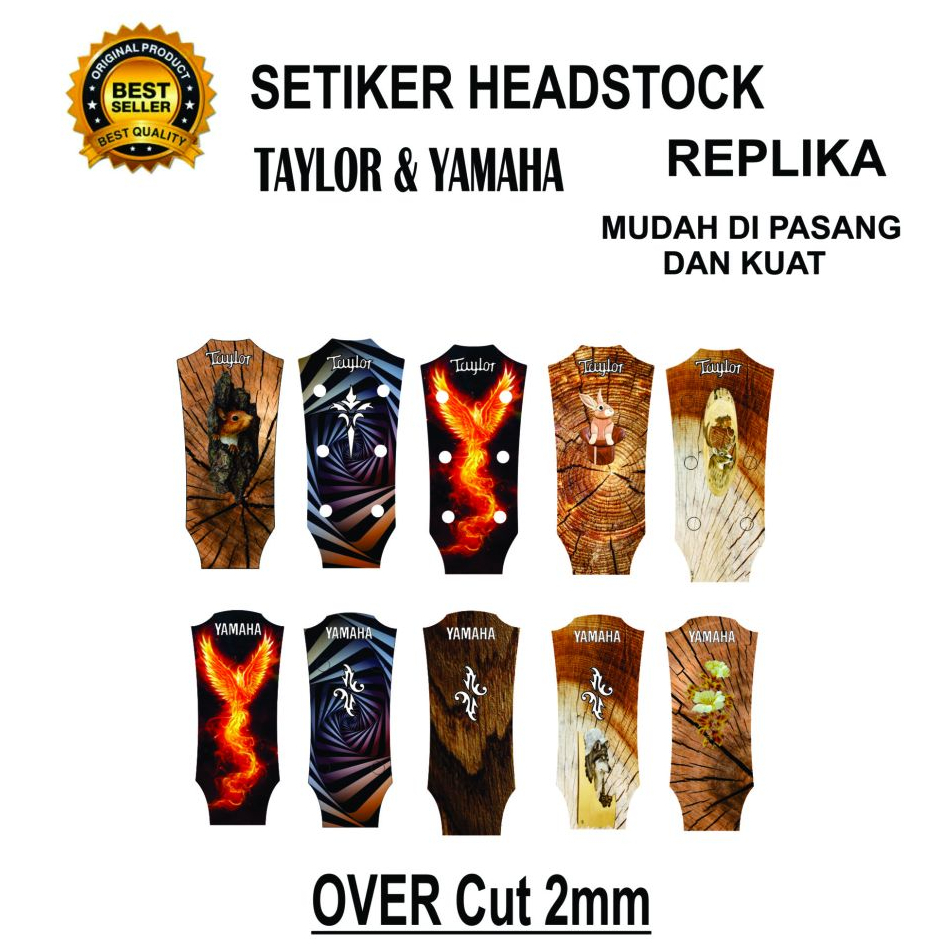 กระจกสติกเกอร์หัวกีตาร์โปร่ง Yamaha Taylor