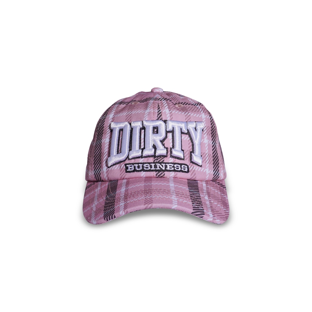 DIRTYSBUS DAD CAP PLAID MONA สีชมพู