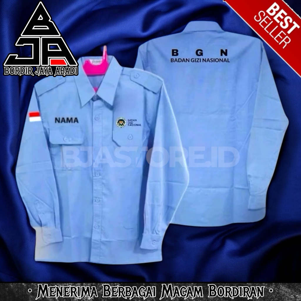 KEMEJA National Nutrition Body BGN เสื้อ BGN ชุดปักชื่อฟรี