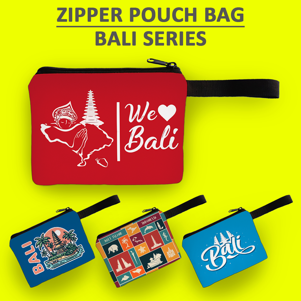 MATA ZIPPER POUCH | กระเป๋าเครื่องสําอาง | กระเป๋าใส่เหรียญ | BALI CITY DESIGN MOTIF INDONESIA CARTO