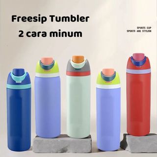Matamata Grosir - Tumbler Insulated 2 Cara Minum Tahan Panas Dingin 12 Jam/ Termos Botol Minum 304