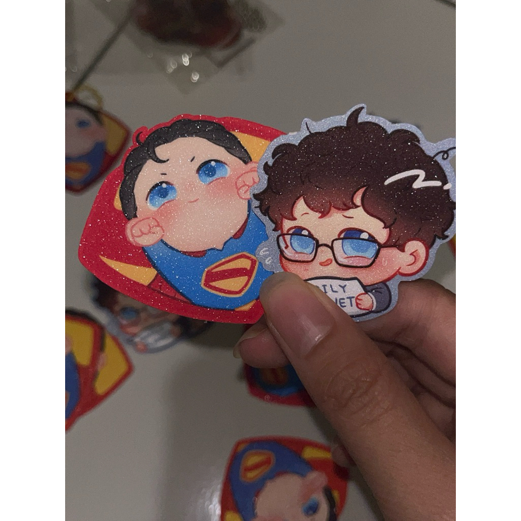 พวงกุญแจและสติ๊กเกอร์ Superman clark kent
