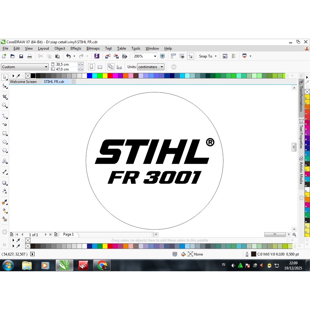 สติ๊กเกอร์ Stihl fr 3001