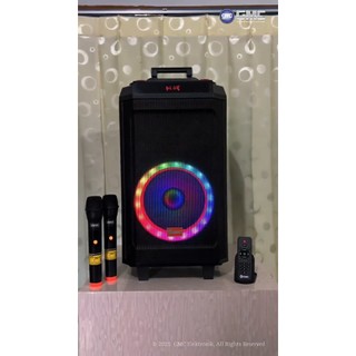 NEW Speaker 10 Inch GMC 883K + 2 MIC WIRELESS SPEAKER PORTABLE GMC 883K BONUS 2 MICROPHONE / SPEAKER BLUETOOTH MIC WIRELESS