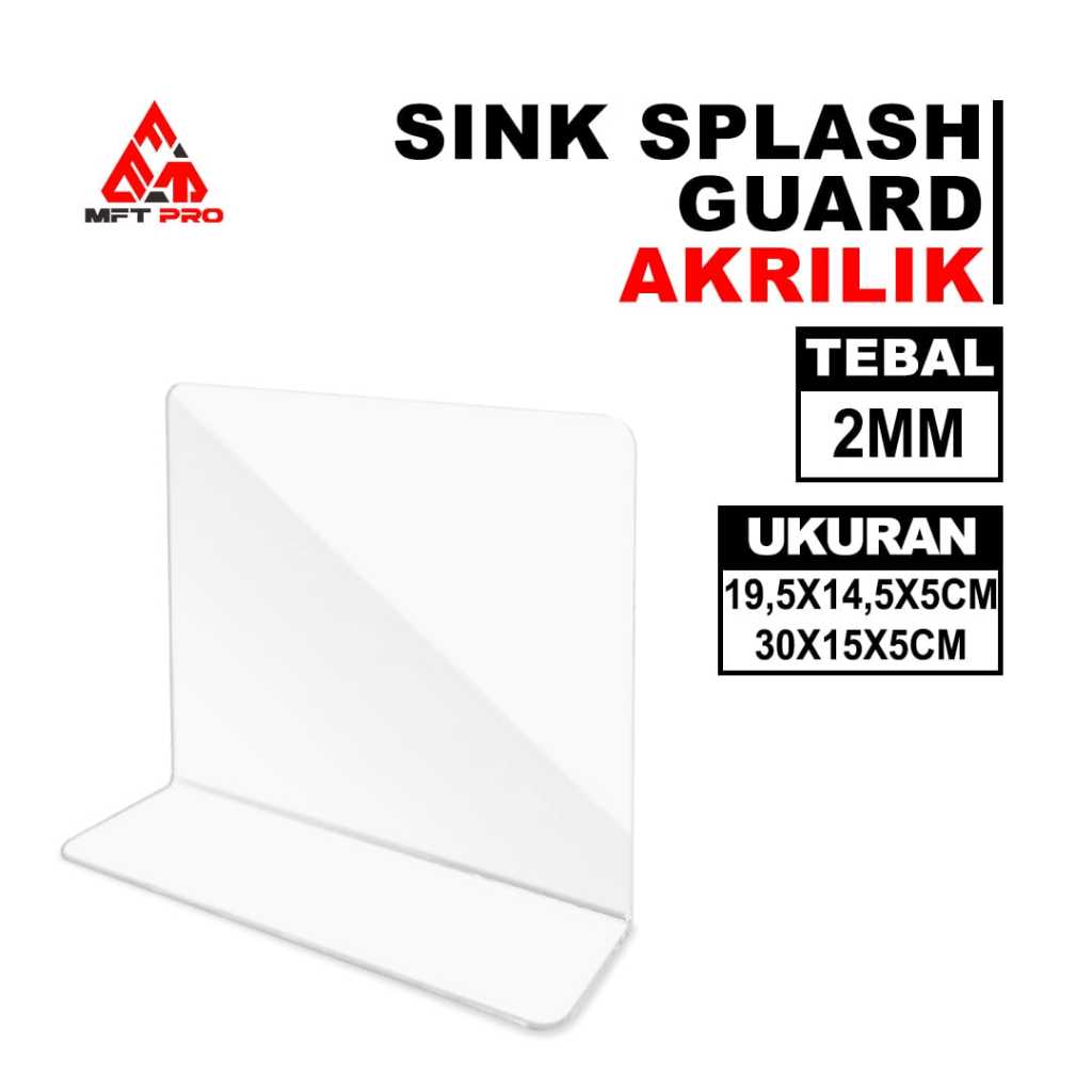 MFT Pro Sink Splash Guard อะคริลิค - Sink Splash Guard - อ่างล้างจาน Splash Guard - Stick-on Oil Spl