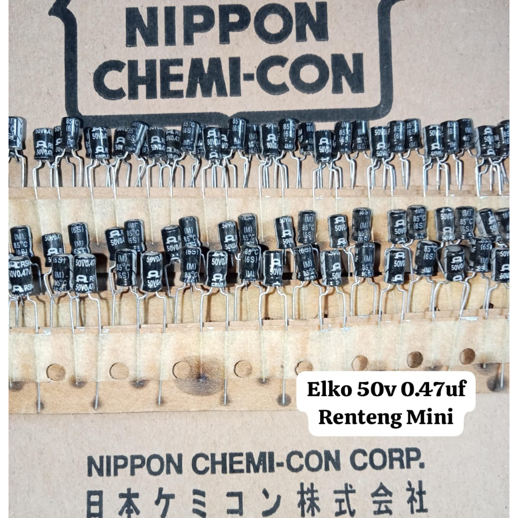 50 ชิ้น Elko 50v 0.47uf Mini Renteng