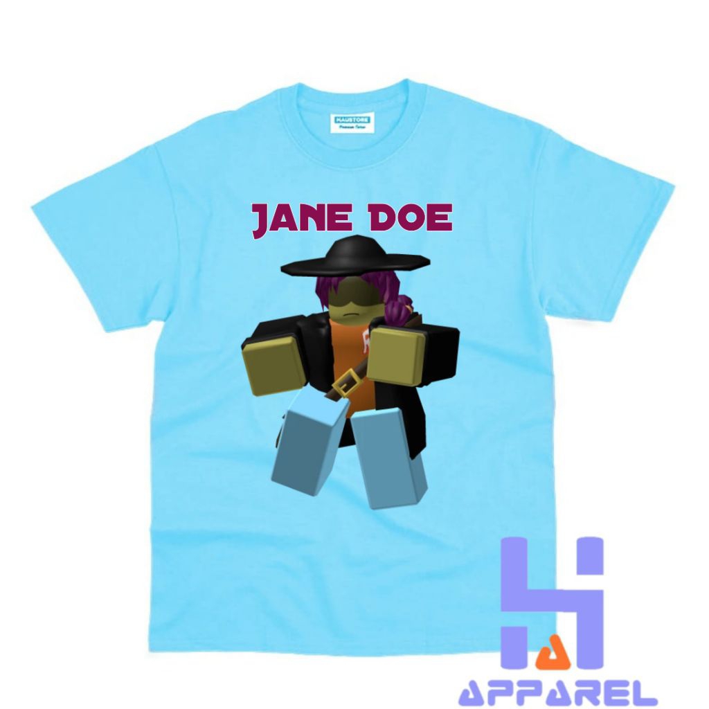 CHILDRENS CLOTHES CHILDRENS CHARACTER เสื้อยืด JOHN DOE X JANE DOE FORSAKEN ROBLOX