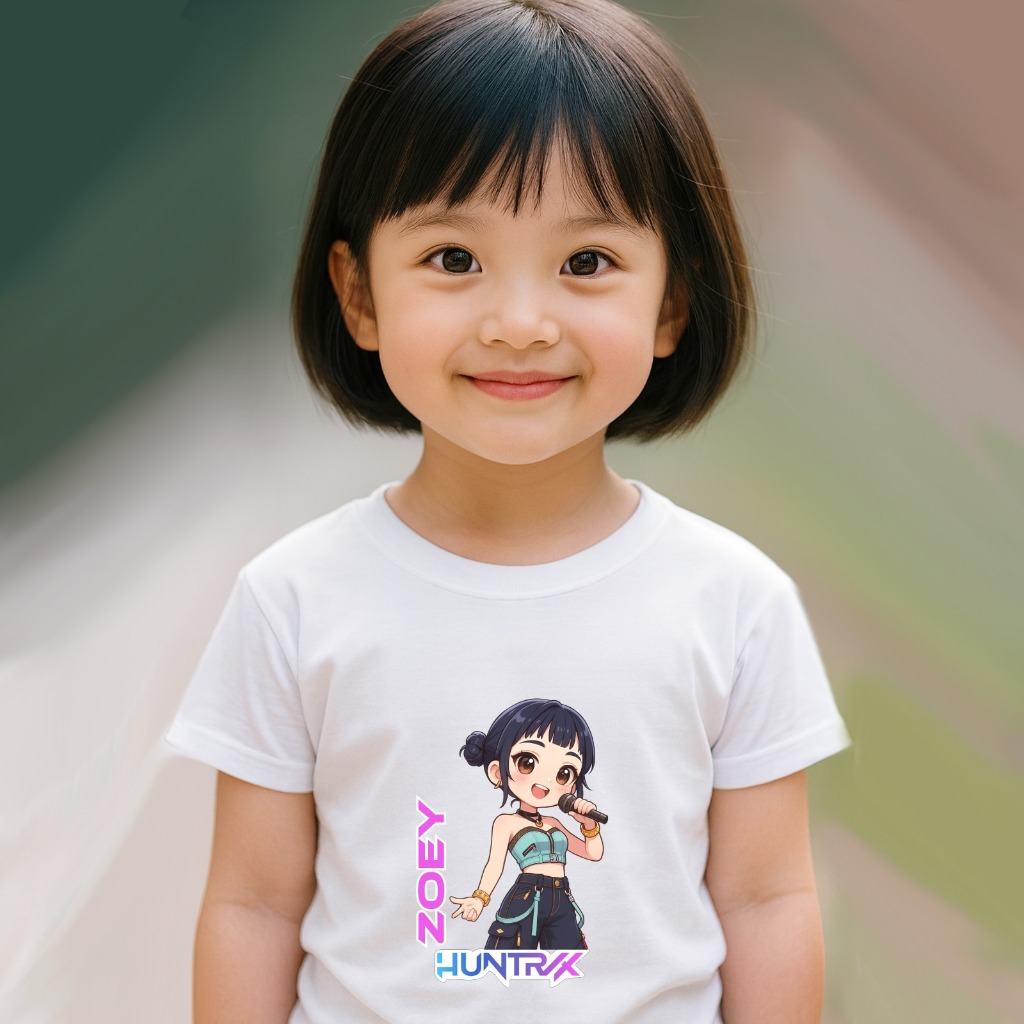 HUNTRIX / KPOP DEMON HUNTER ZOEY SHORT KIDS เสื้อยืด 6 MONTHS - 7 ปี