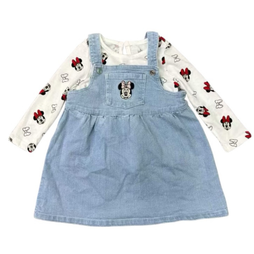 Disney Baby - Minnie Jeans Overall Dress - 12 18 24 เดือน