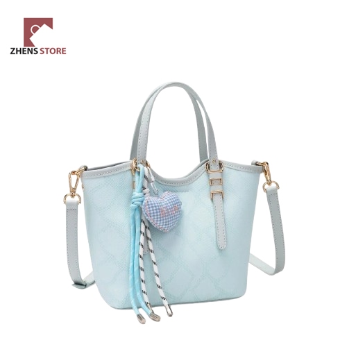 Château Bag - Yichen Blue Women Shoulder Handle Bag สไตล์เกาหลี - ฟรีกล่อง