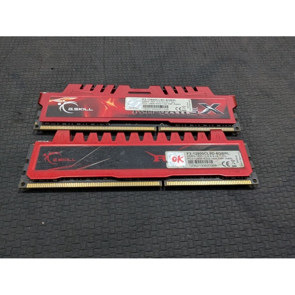 8GB PC RAM (2 x 4gb) 1600 PC ddr3. Gskill ripjaws