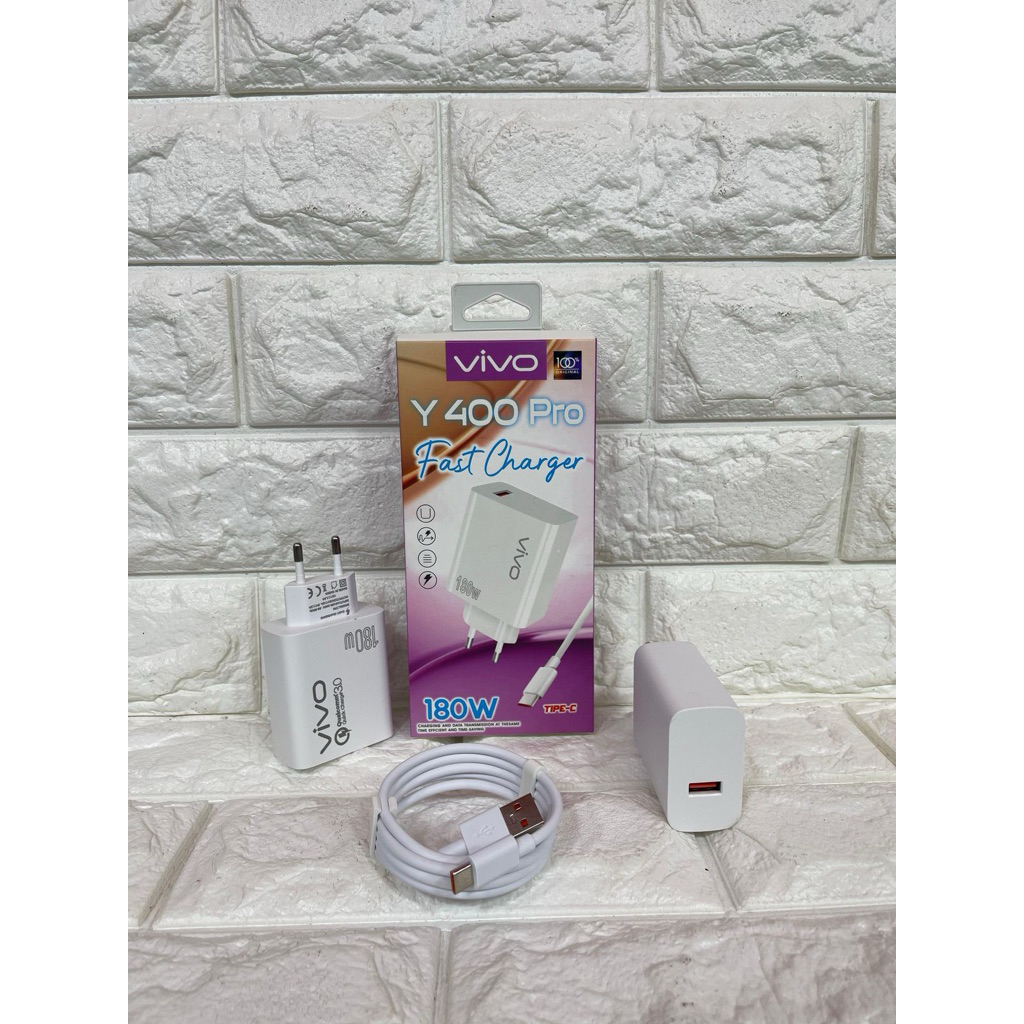 Original Vivo Y400 Pro 180W Fast CHARGING Vooc Charger V8 Micro Type C Fast CHARGING Charger