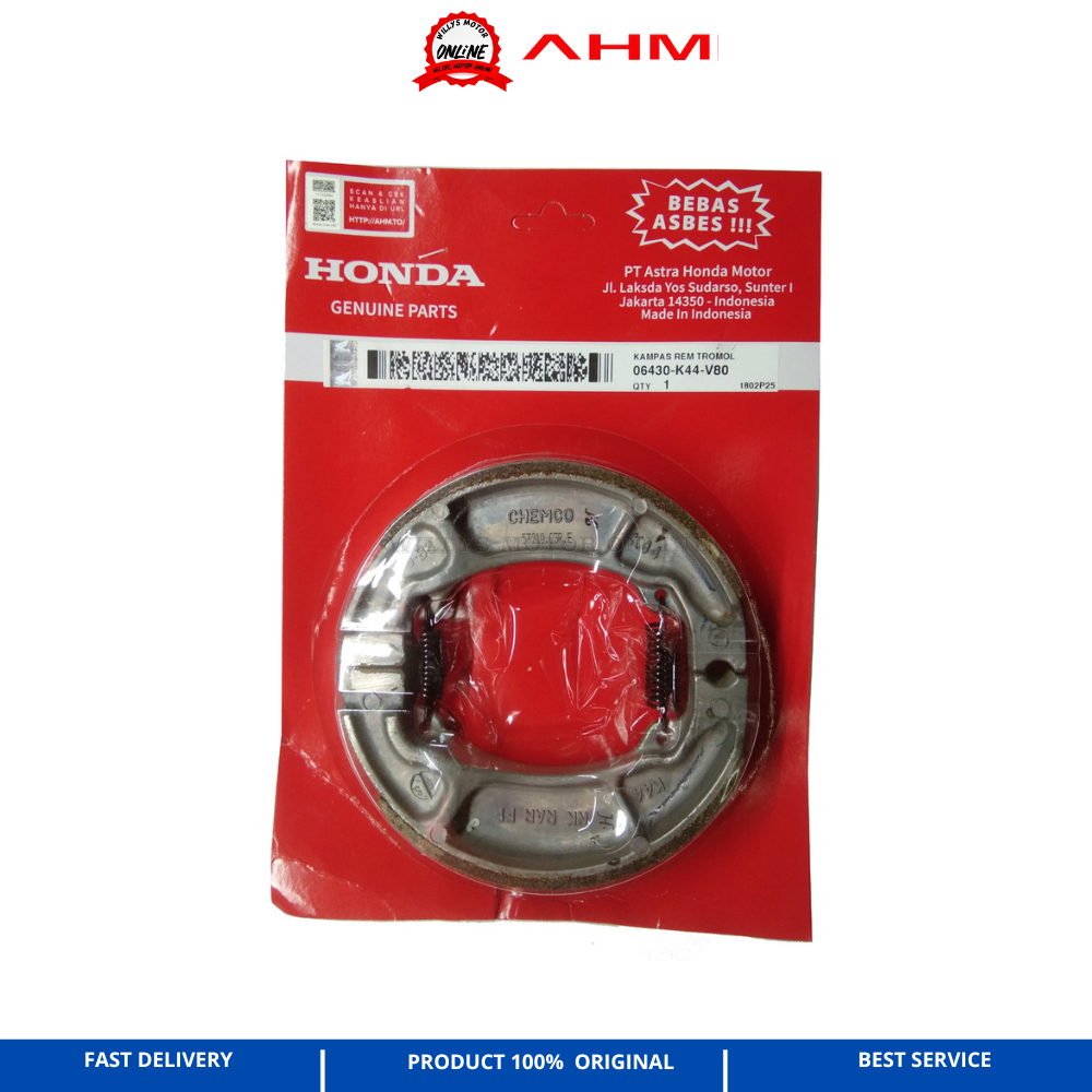 ผ้าเบรคหลังสําหรับ VARIO BEAT SCOOPY PLUS ORIGINAL AM SPRINGS 06430-K44-V80