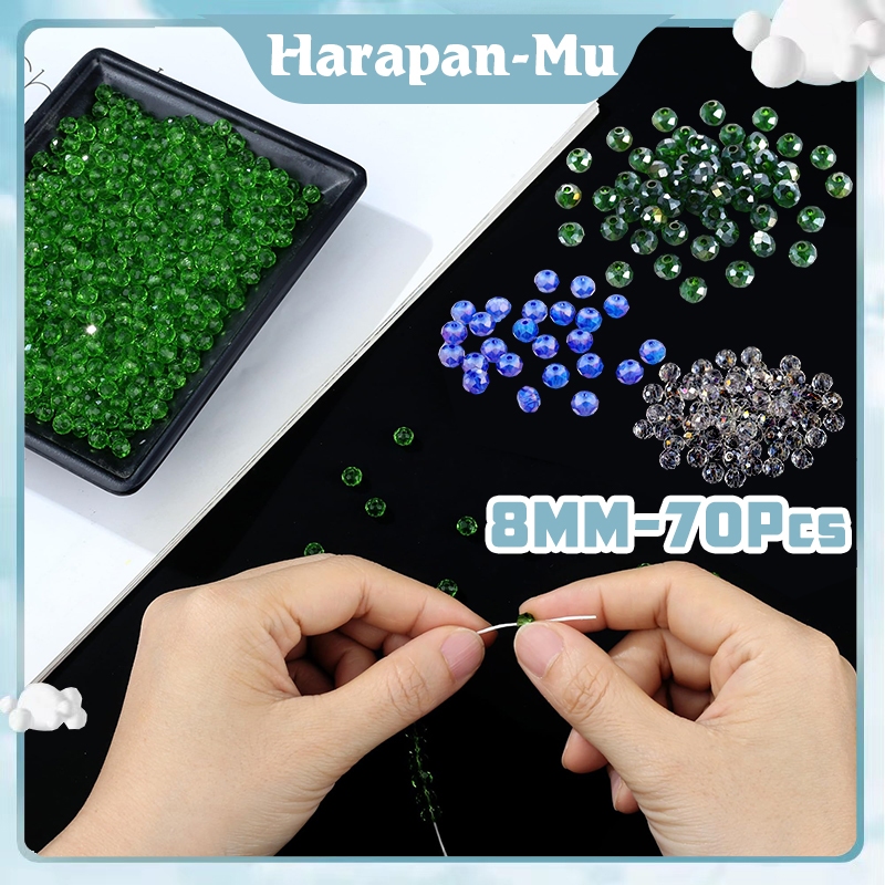 70 ชิ้นภาษาเช็คคําคริสตัลดอกไม้สร้อยข้อมือวัสดุสําหรับ DIY สร้อยข้อมือสร้อยคอ/ลูกปัดคริสตัลโปร่งใส U