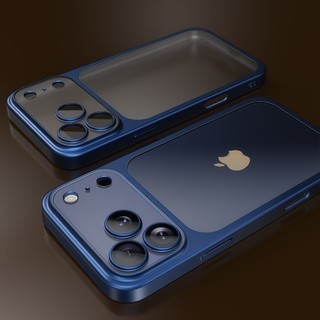 iPhone 17 Pro Max Case Luxury IPhone 17 Original Color Deep Blue Ultra Thin PC Clear Frosted Case iPhone 17 17Air 17Pro 17 Pro Max Shockproof  Bumper Transparent Matte Hard Phone Case